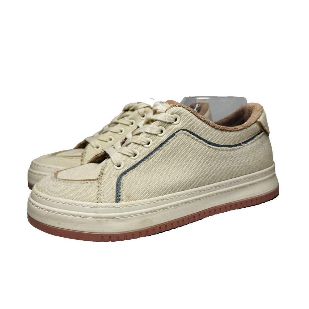 Rocket Dog Carey Sneakers Womens Size 9 Off White Natural Low Top Lace Up Chunky